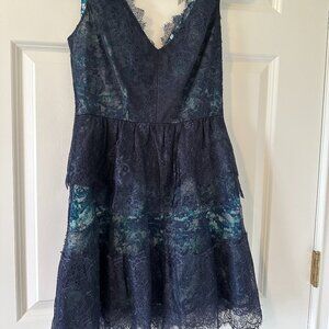 BCBG Max Azria Blue lace dress size 6
